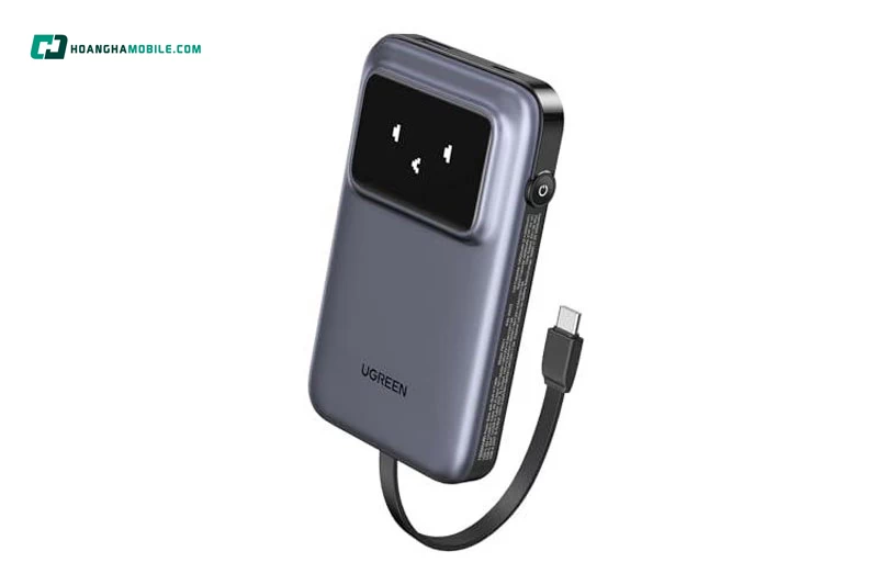 Sạc dự phòng 10000mAh UGREEN PB511 tích hợp cáp USB-C. Sạc dự phòng 10000mAh UGREEN PB511 tích hợp cáp USB-C.
