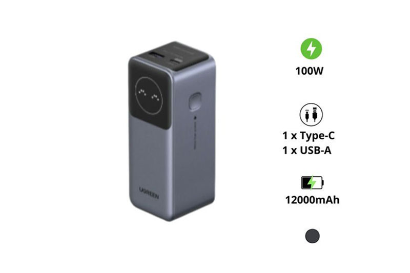 Sạc dự phòng UGREEN PB724 12000mAh 100W 35526B.