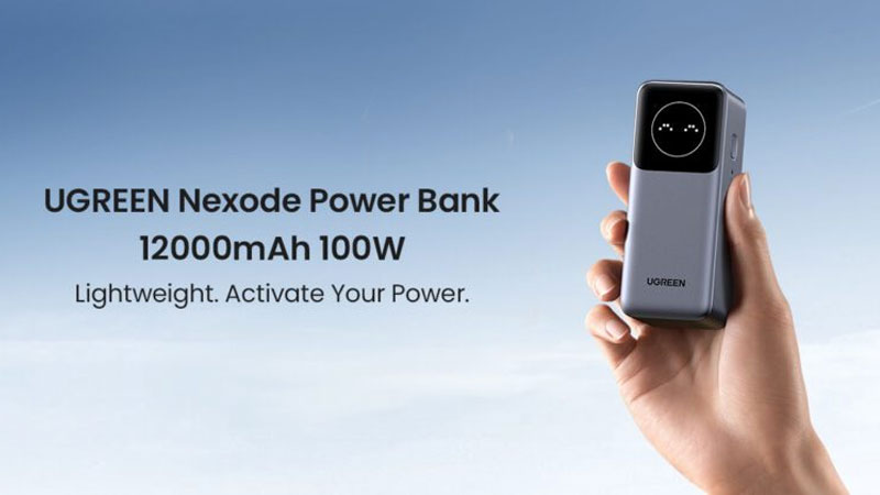 Dung lượng 12.000mAh đủ để sạc 1–2 lần cho smartphone.