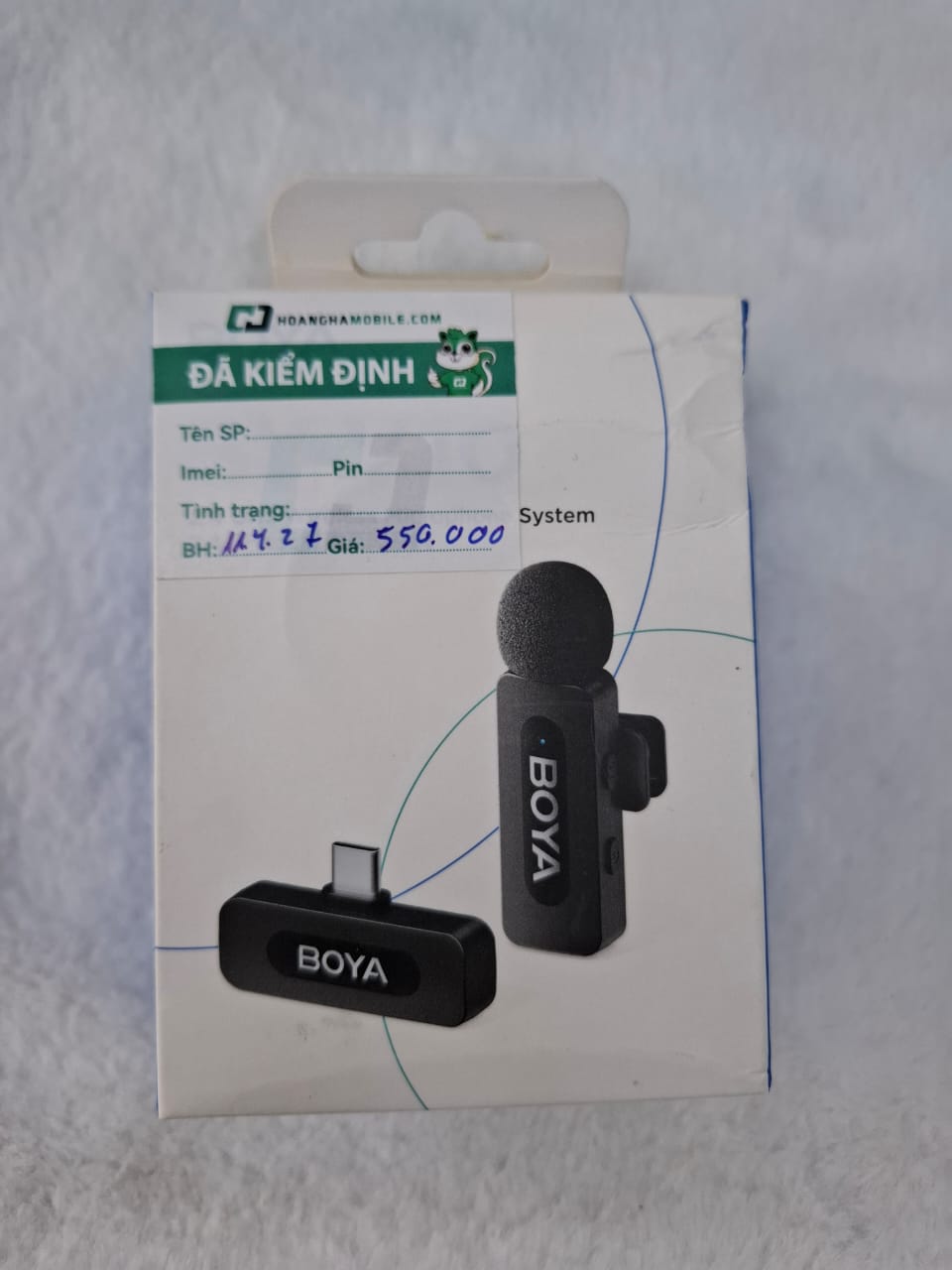 Microphone thu âm không dây Boya BY-V10 V2.0 (TypeC, 1 Mic) Cũ