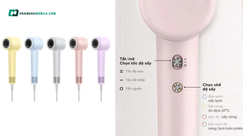 Máy sấy tóc Dreame Hair Gleam sử dụng công nghệ kiểm soát nhiệt thông minh Máy sấy tóc Dreame Hair Gleam sử dụng công nghệ kiểm soát nhiệt thông minh