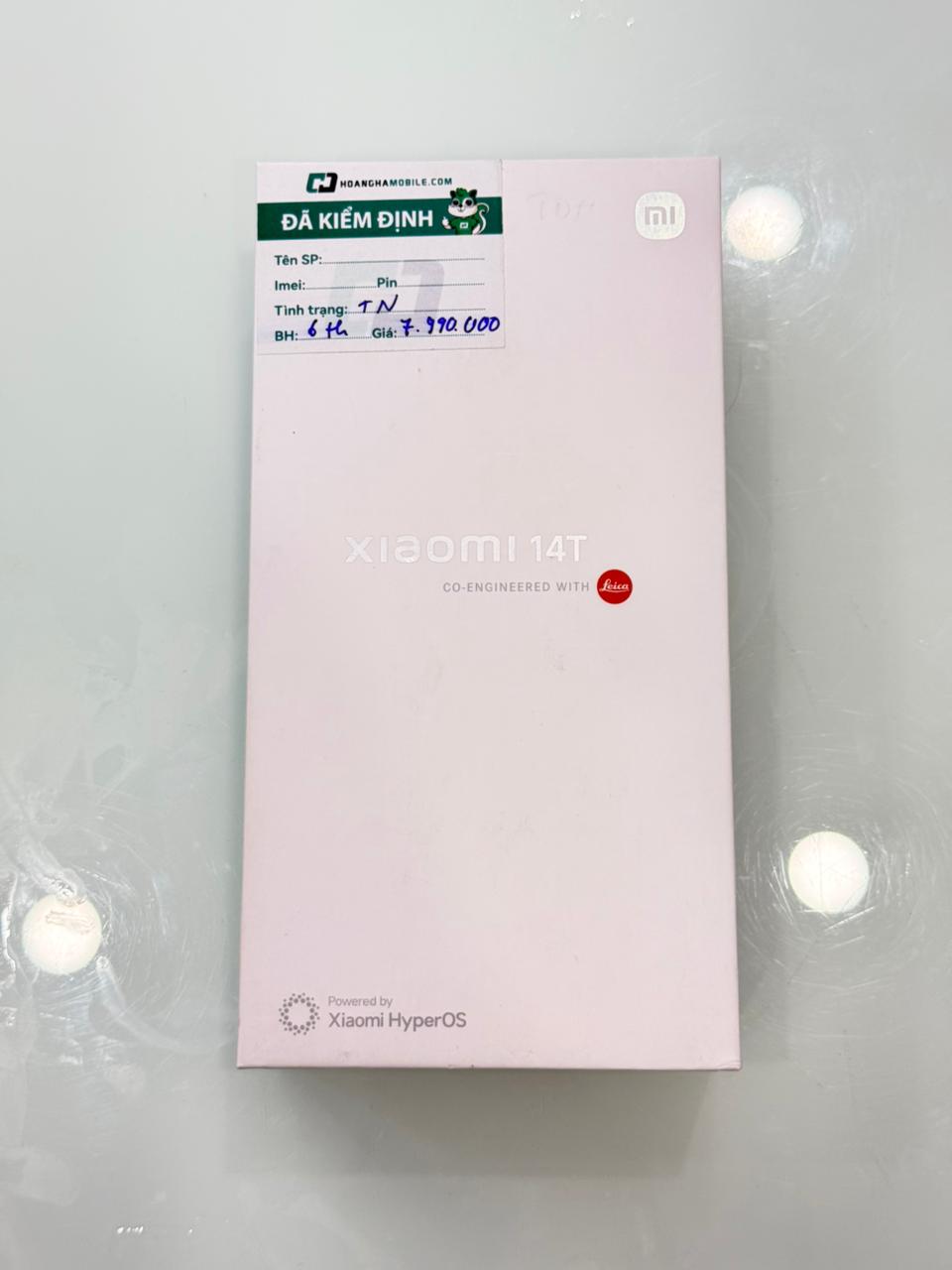 Điện thoại di động XIAOMI 14T TITAN 6.67/MTK D8300 Ultra/12G/512G/50+50+12MP/32MP/5000mAh (2406APNFAG)/XÁM (6941812790670)