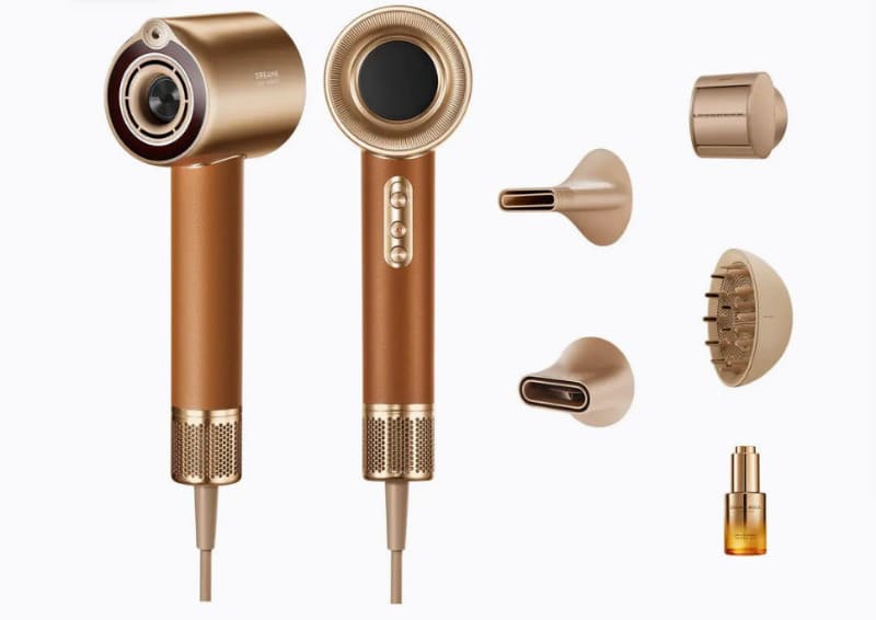 Máy sấy tóc Dreame Miracle Pro đi kèm 4 đầu tạo kiểu đa năng và 1 chai tinh dầu dưỡng tóc
