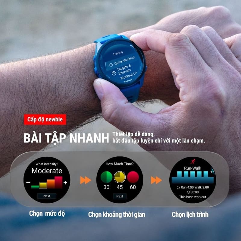 Đồng hồ thông minh Garmin Forerunner 70 được tích hợp hơn 80 ứng dụng thể thao