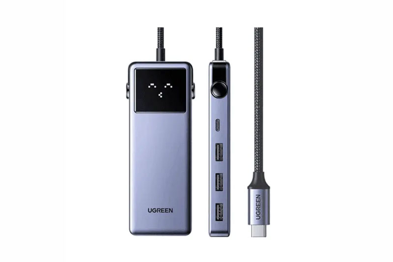 Hub Type C Ugreen này có 2 cổng USB A 3.0, 1 cổng USB C 3.0 và 1 cổng USB A 2.0.