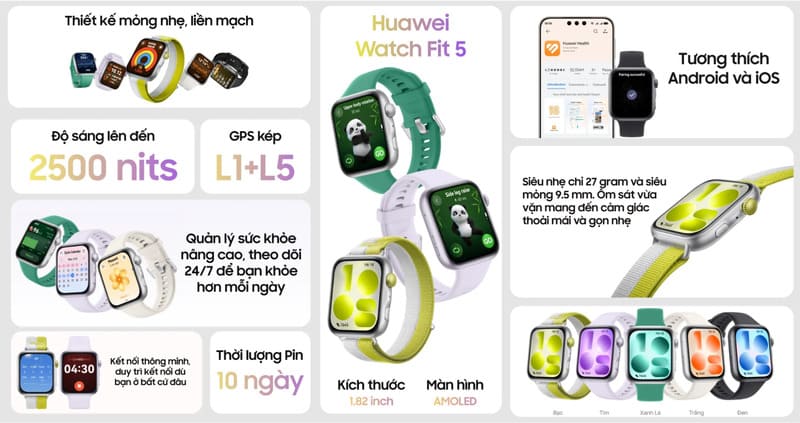 HUAWEI Watch Fit 5 - Dây nylon, Garmin Forerunner 165 và Xiaomi Watch S4 có định hướng sử dụng khác nhau