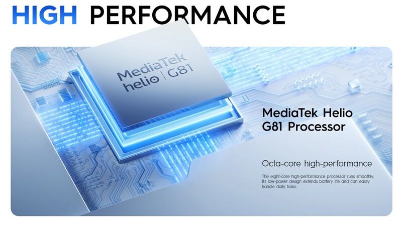 Chip xử lý MediaTek Helio G81.