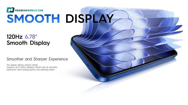 Màn hình tần số quét 120Hz. Màn hình tần số quét 120Hz.