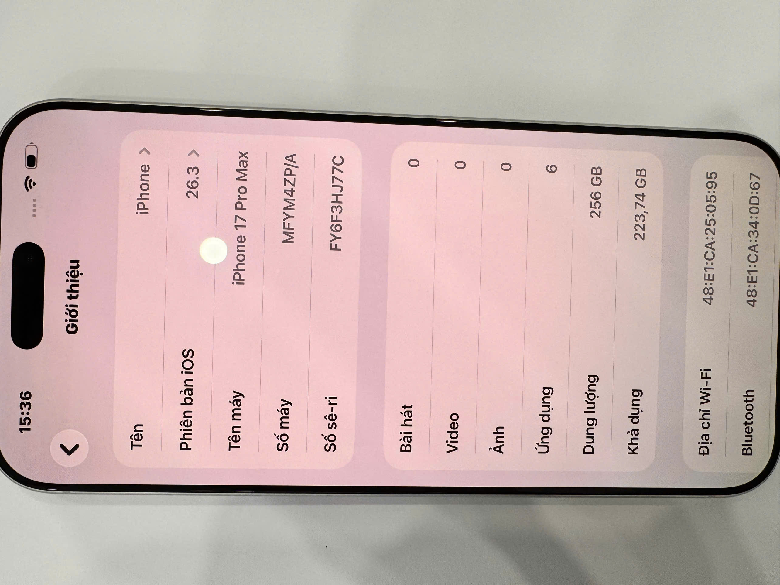 ĐTDĐ Apple iPhone 17 Pro Max 256GB Silver_MFYM4ZP/A - SFY6F3HJ77C - MFYM4ZP