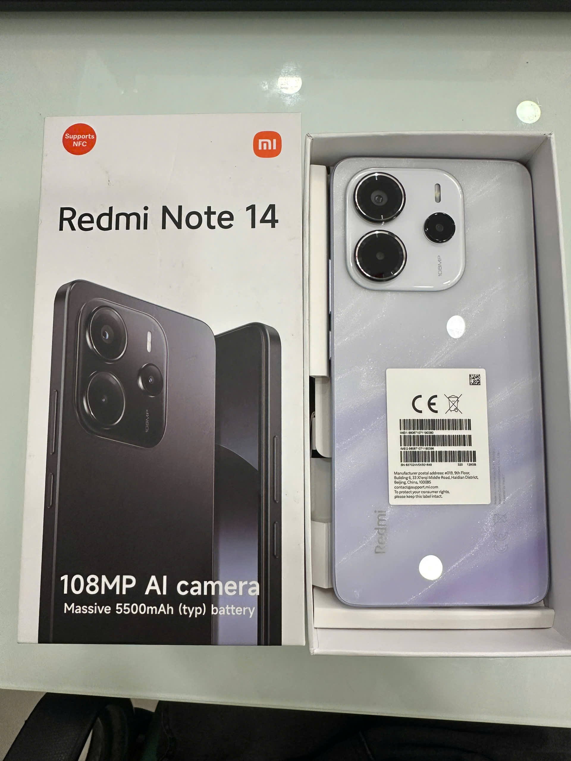 ĐIỆN THOẠI DI ĐỘNG (TEL) REDMI NOTE 14 /8G/128G/ TÍM -CŨ
