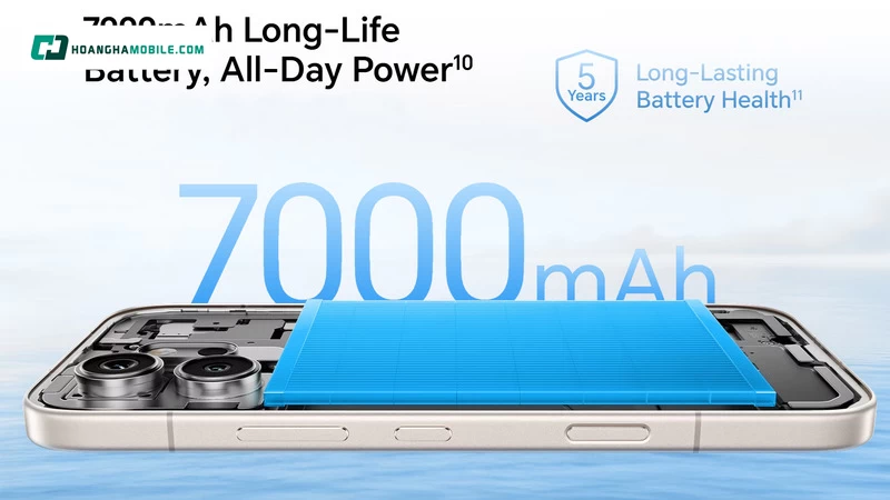 Viện pin dung lượng lớn 7000mAh. Viện pin dung lượng lớn 7000mAh.