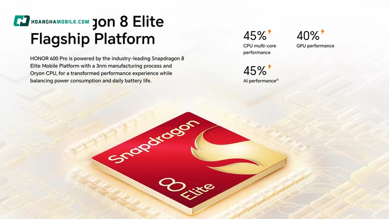 Chip xử lý hiệu năng snapdragon 8 elite. Chip xử lý hiệu năng snapdragon 8 elite.