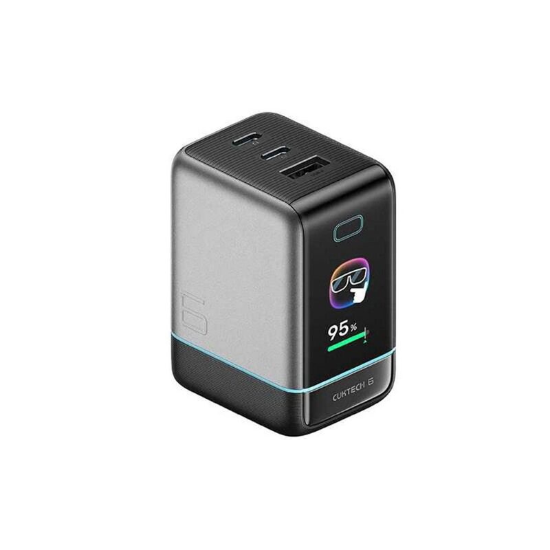 Bộ sạc Cuktech 6 Ultra 2C1A 100W có màn hình AD653U kèm cáp type - C