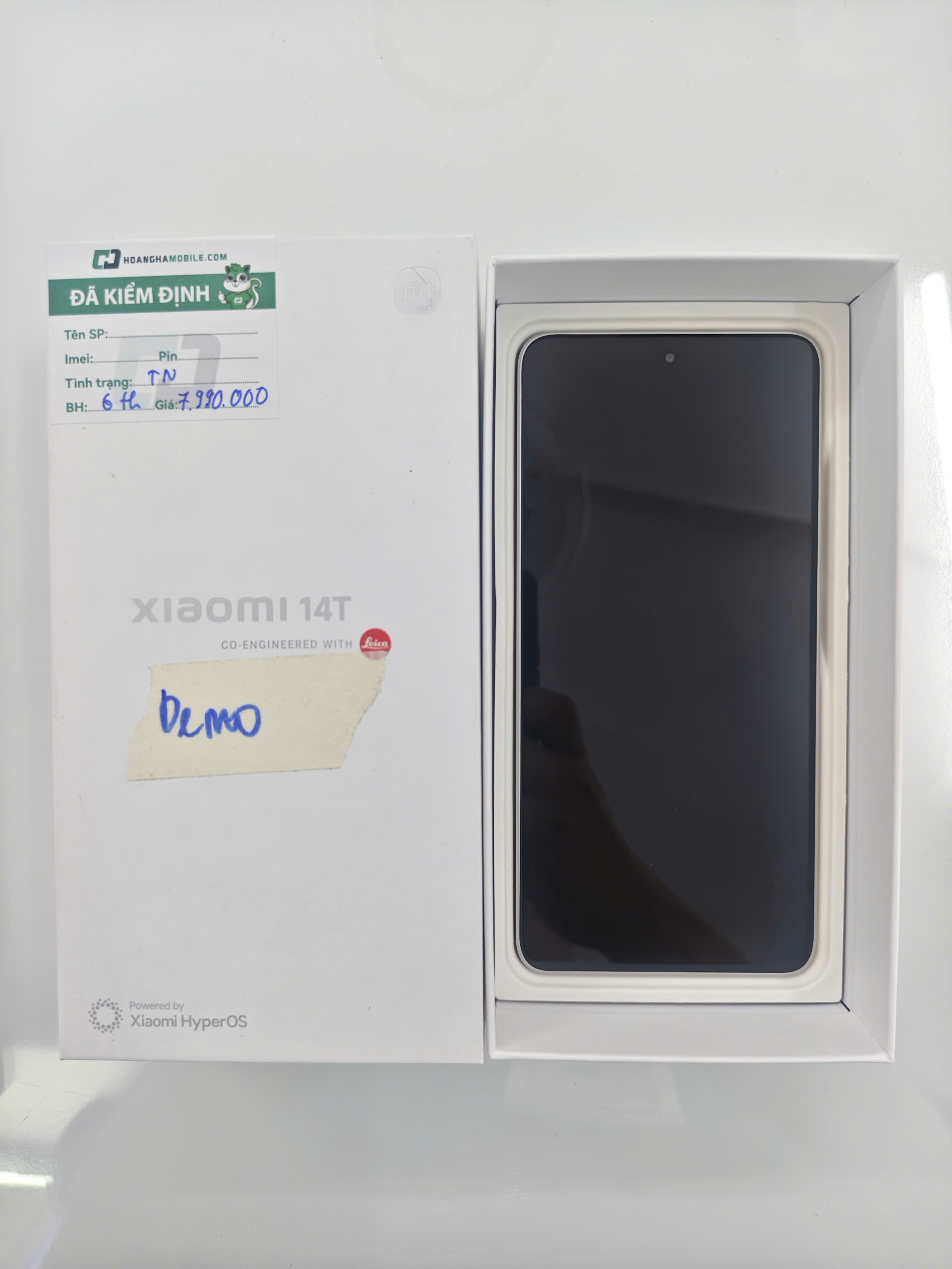 Điện thoại di động XIAOMI 14T TITAN 6.67/MTK D8300 Ultra/12G/512G (2406APNFAG)/XÁM - TN - 865910071688281 - MI14TXZTN