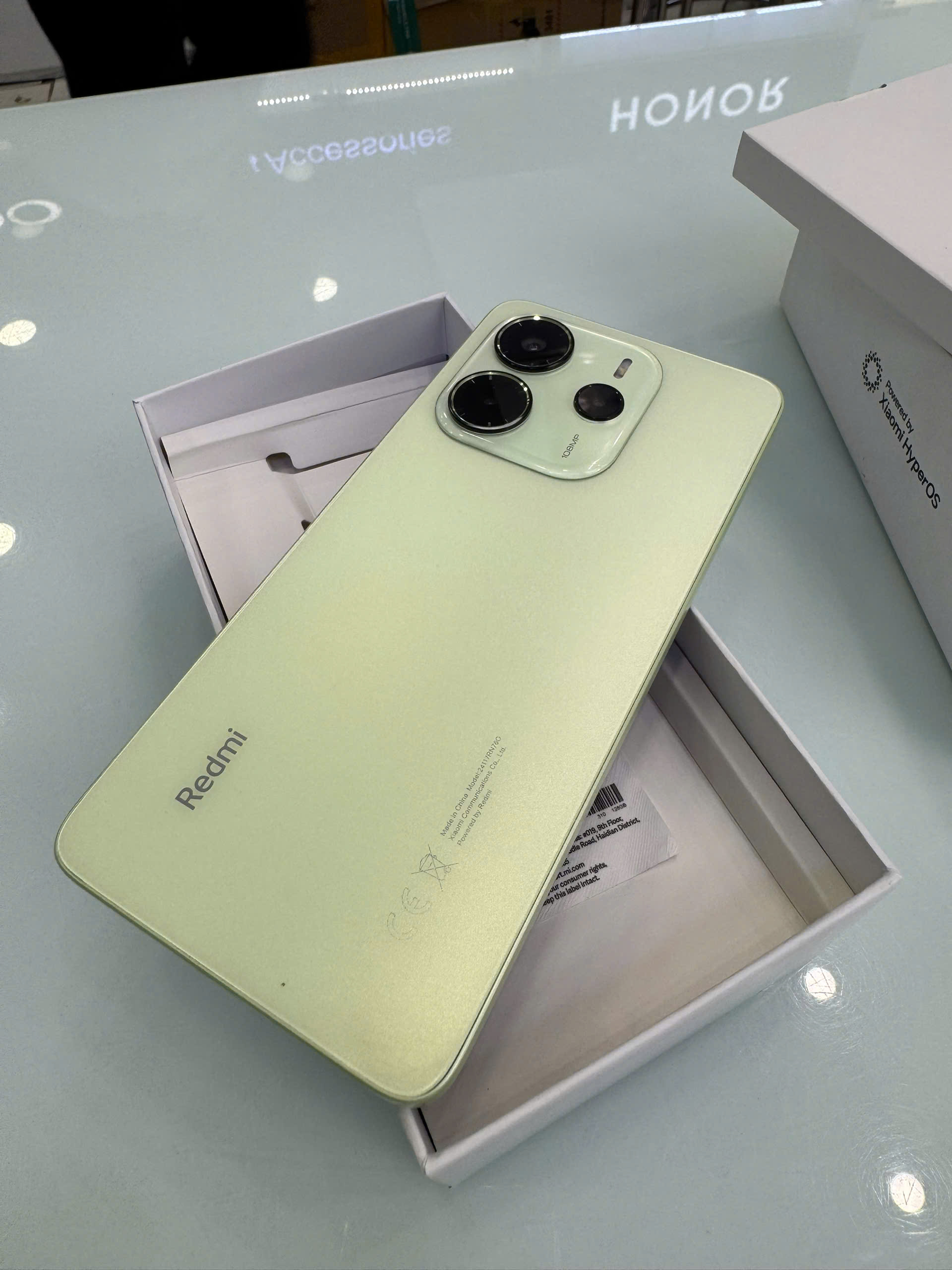 ĐIỆN THOẠI DI ĐỘNG (TEL) REDMI NOTE 14 6.67/MTK G99Ultra/6G/128G/108+2+2MP/20MP/5500mAh (24117RN76O)/XANH LÁ