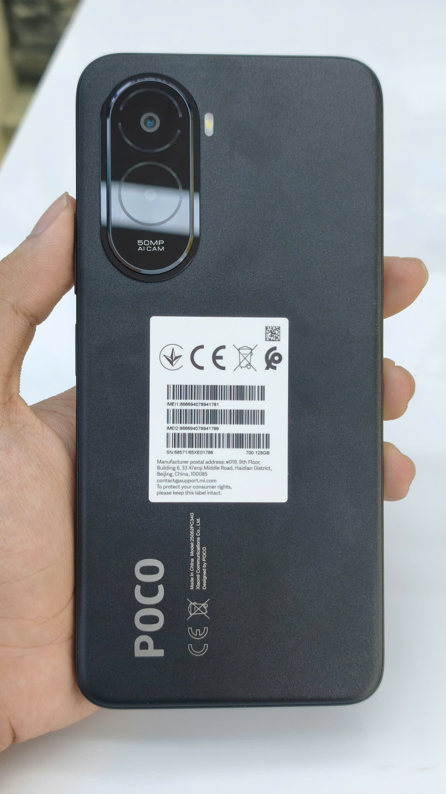ĐIỆN THOẠI DI ĐỘNG (TEL) POCO M7 6.9"/SNAP 685/6G/128G/50MP+QVGA/8MP/7000mAh (25062PC34G)/ĐEN (6932554451653) - cũ