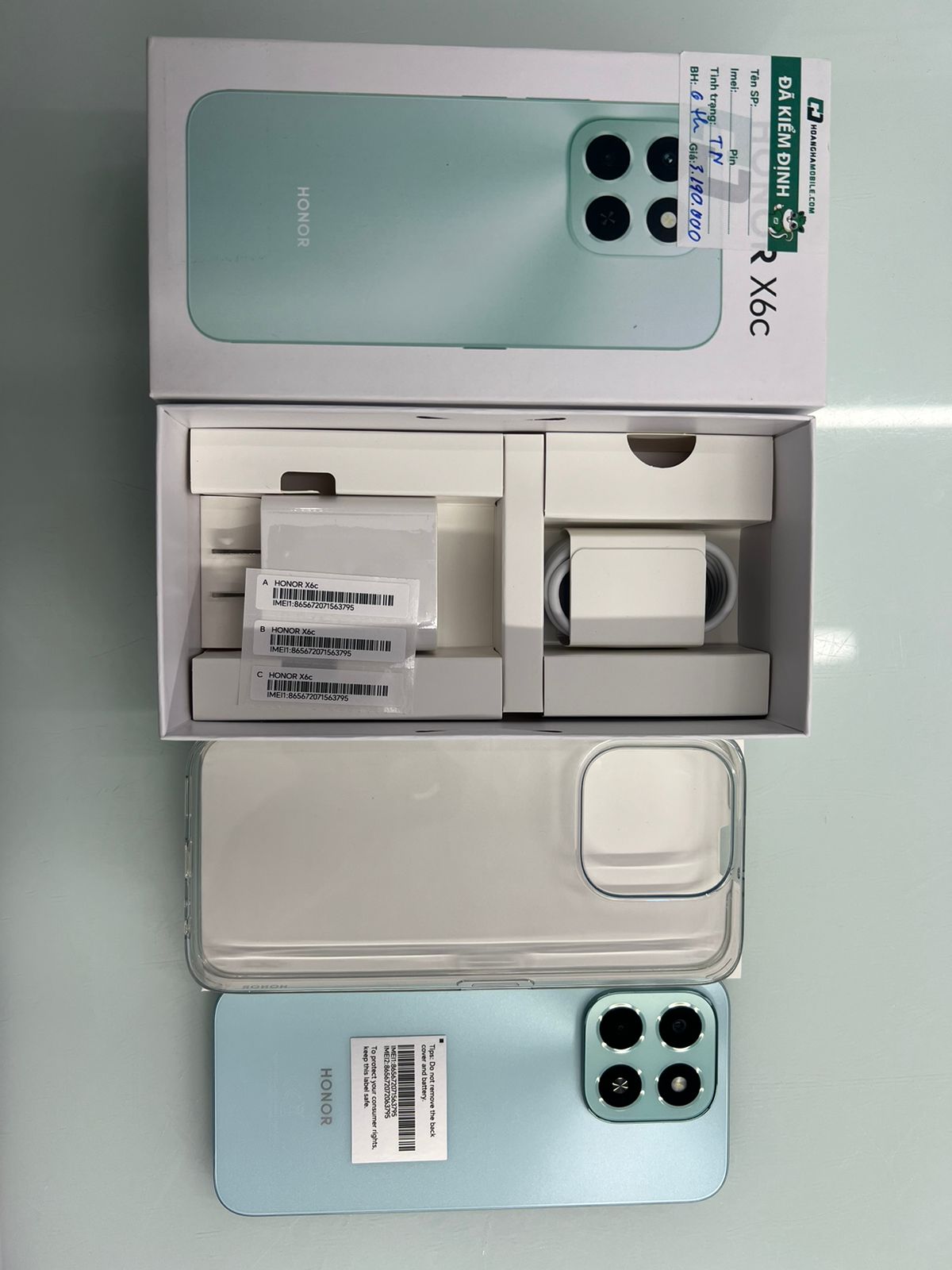 Điện thoại thông minh Honor X6c (6+128GB) Xanh (Ocean Cyan)_NIC-LX2