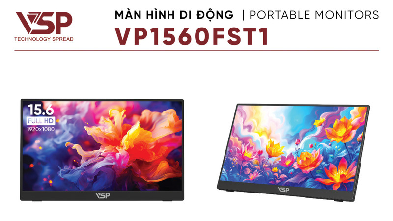 Thiết kế mỏng của màn hình portable VSP VP1560FST1. Thiết kế mỏng của màn hình portable VSP VP1560FST1.