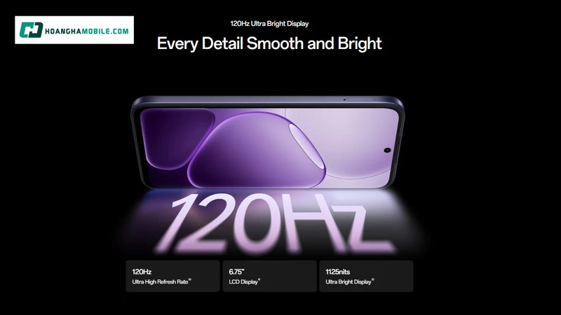 Màn hình Oppo A6t với tần số quét 120hz. Màn hình Oppo A6t với tần số quét 120hz.