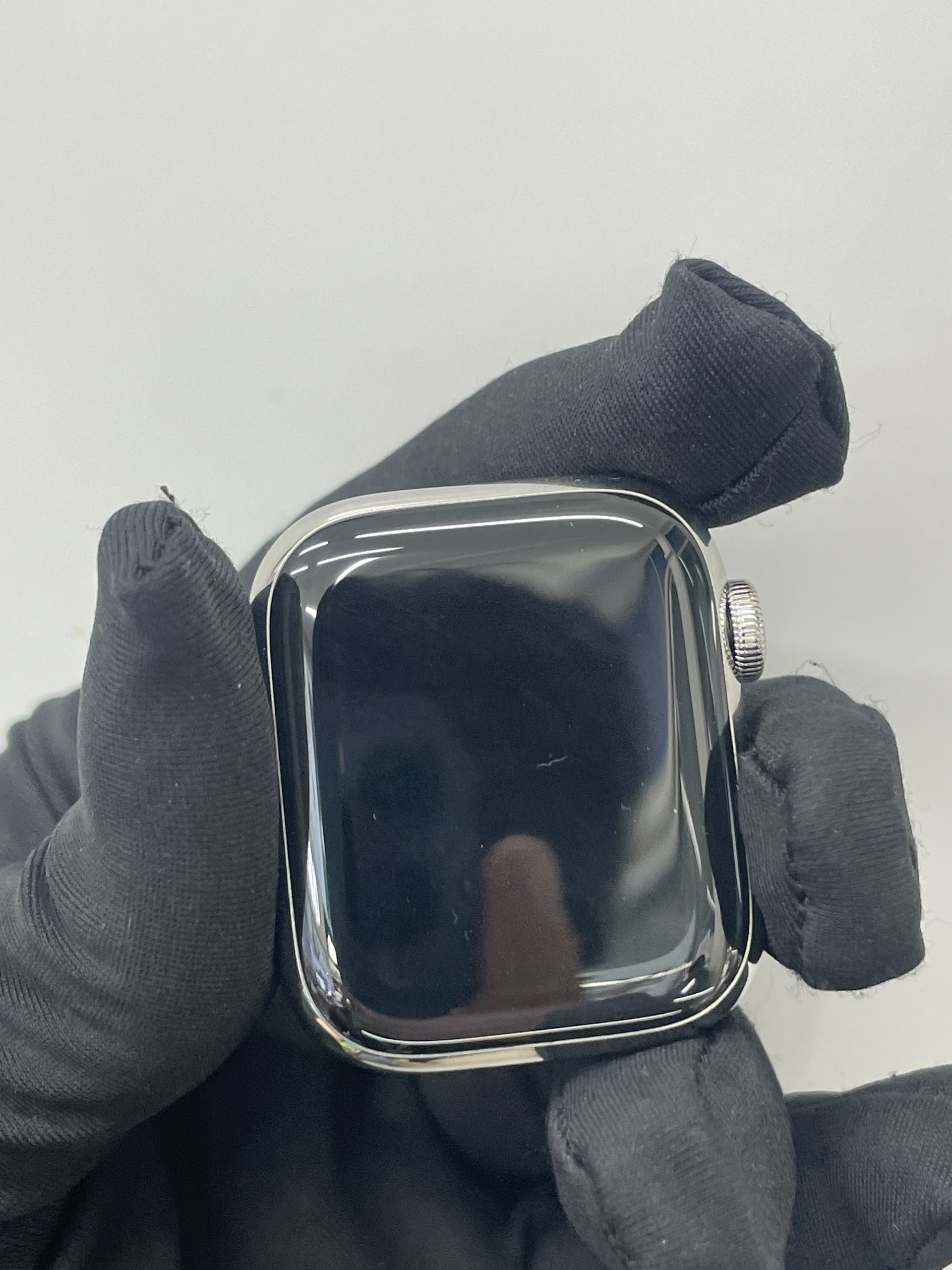 Apple Watch Series 8 GPS + Cellular 41mm Silver Stainless Steel Case with White Sport Band_MNJ53VN/A