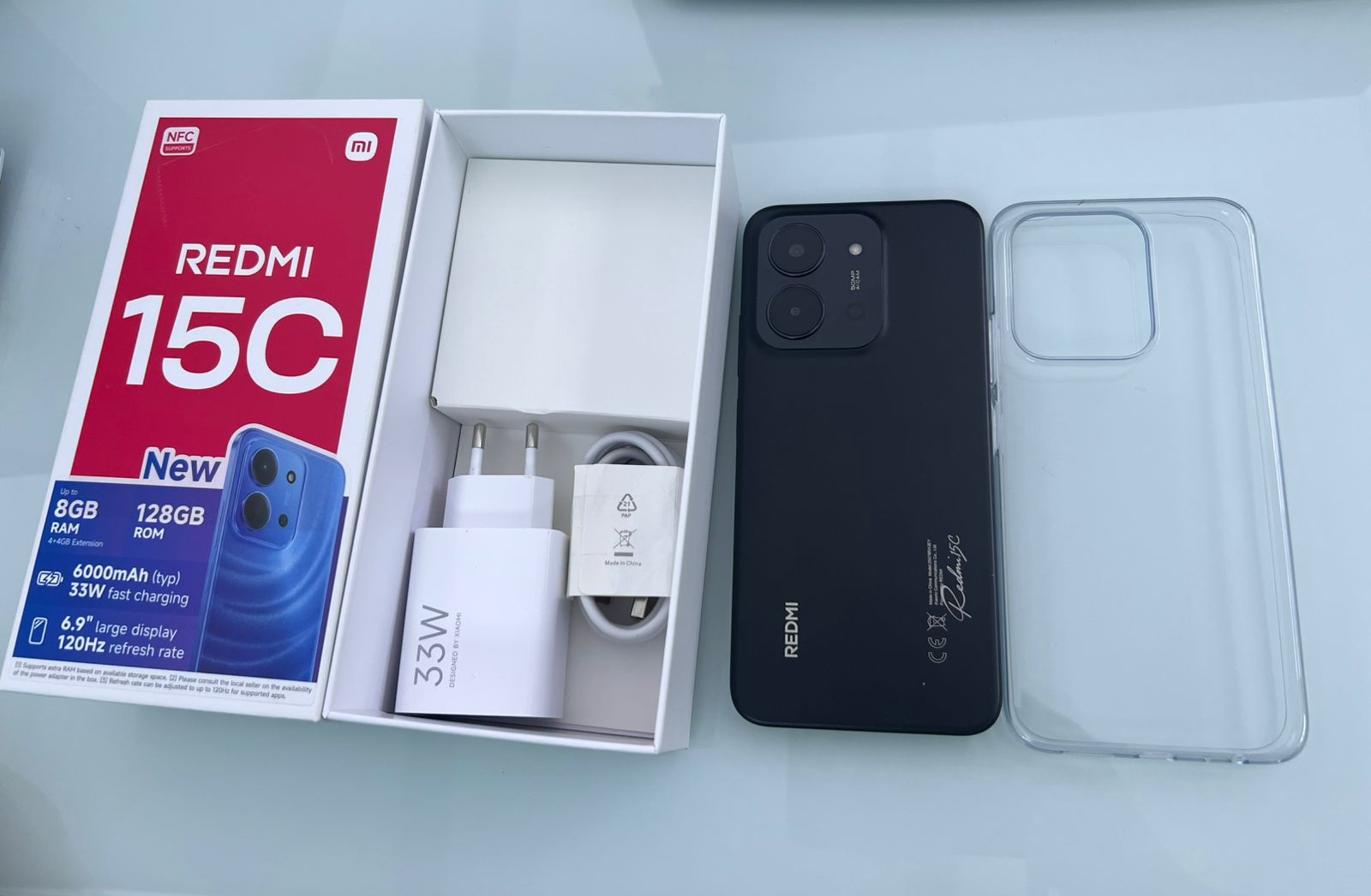 ĐIỆN THOẠI DI ĐỘNG (TEL) REDMI 15C 6.9"/MTK Helio G81 Ultra/4G/128G/50MP+QVGA/8MP/6000mAh (25078RA3EY)/ĐEN (6932554446833)