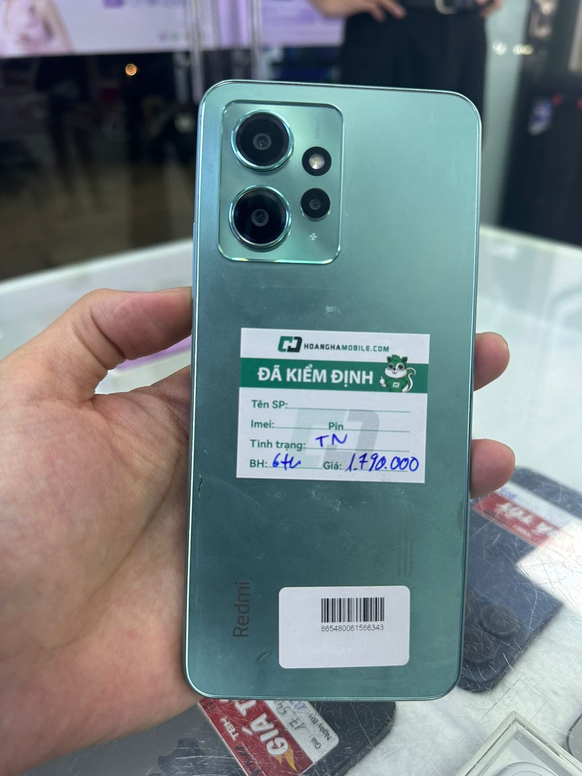 Điện thoại di động (TEL) Redmi Note 12 6.7/SNAP 685/4G/128G/50MP+8MP+2MP/13MP/5000mAh/(23021RAAEG) TN