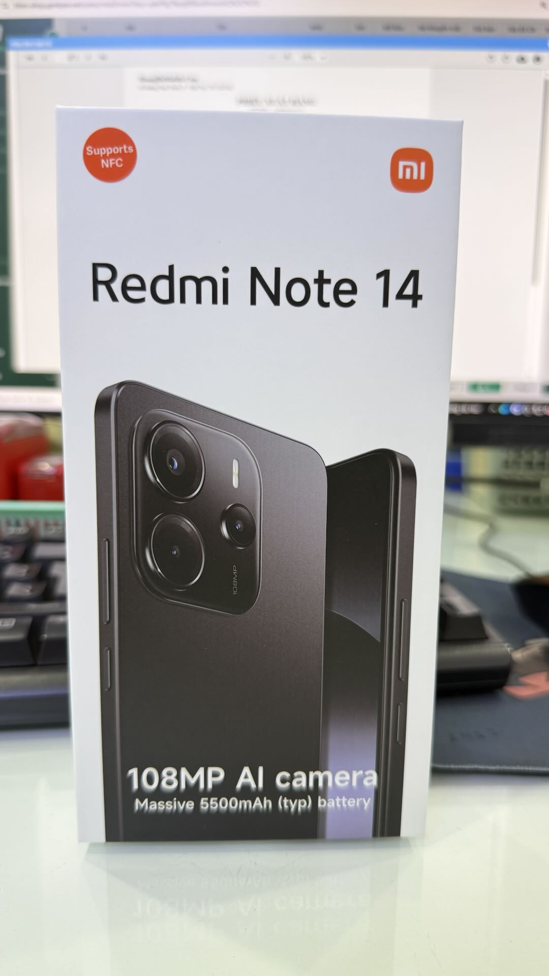 ĐIỆN THOẠI DI ĐỘNG (TEL) REDMI NOTE 14 6.67"/MTK G99 Ultra/8G/128G/108+2+2MP/20MP/5500mAh (24117RN76O)/XANH LÁ TBH