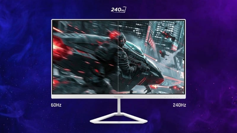 Tần số quét 240Hz là thông số nổi bật nhất của màn hình ViewSonic VX24G30-W.