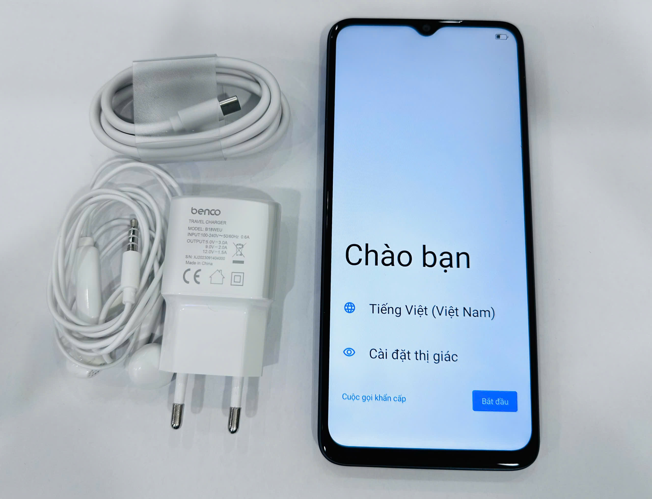 Điện thoại di động Benco V91 (4+128GB)_AE9310BLK - Đen - TBH - 231A CẦN THƠ