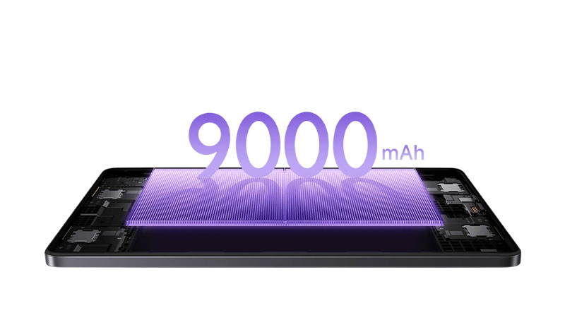 Viên pin 9000mAh là một trong những điểm cộng nổi bật của máy tính bảng Redmi Pad 2.