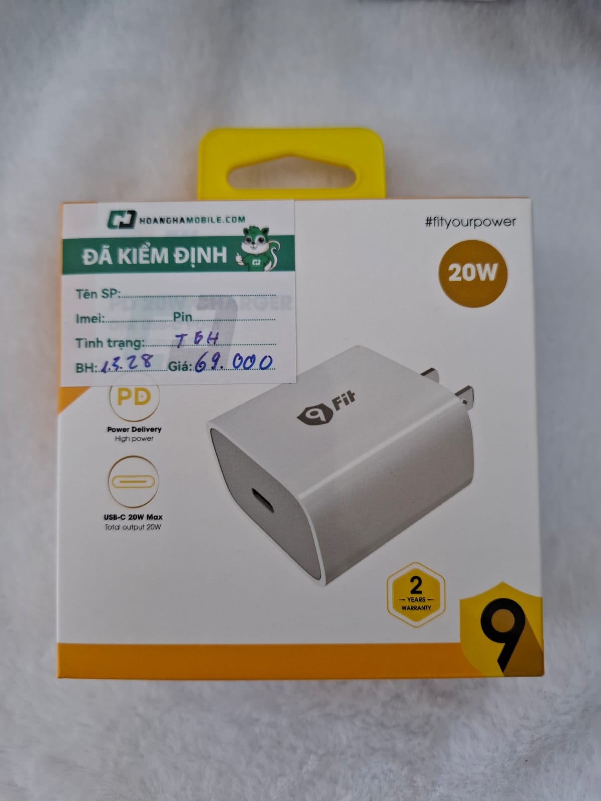 Sạc 9Fit PD 20W USB-C Cũ