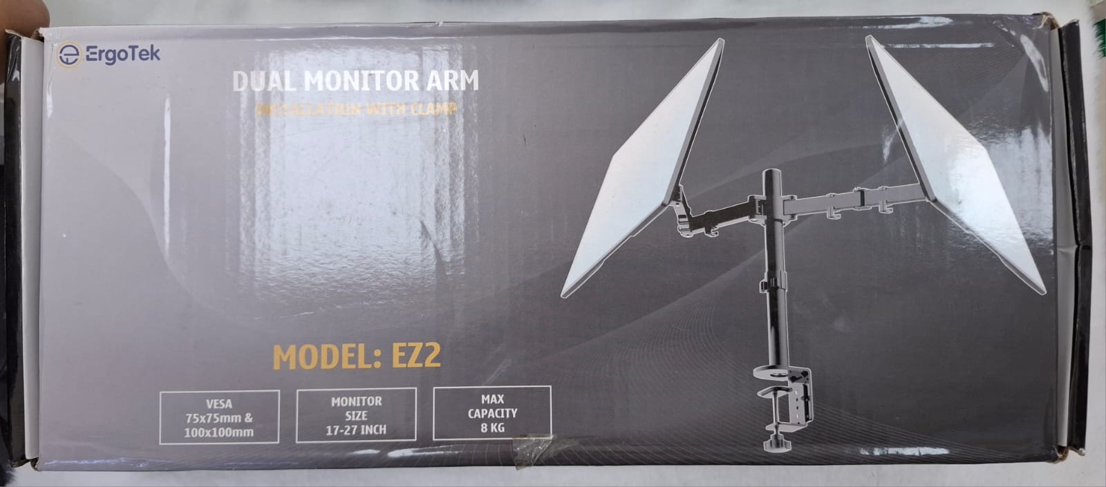 Giá treo 2 màn hình gắn bàn EZ2 (10 inch - 27 inch) Cũ