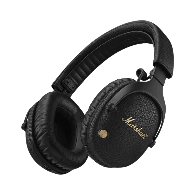 Marshall Milton ANC thiết kế da đen logo script vàng đồng on-ear cao cấp 2026