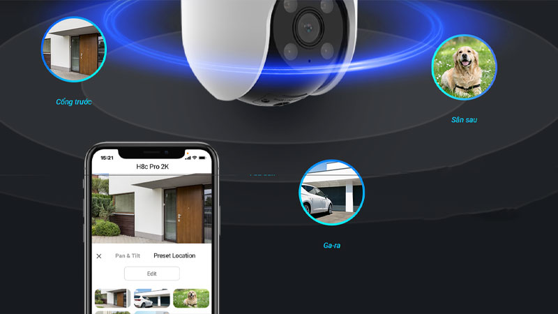 Tính năng đàm thoại 2 chiều giúp người dùng giao tiếp trực tiếp qua camera.