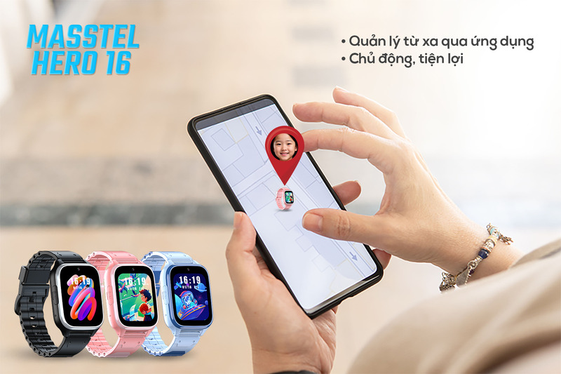 Tiện ích định vị thiết bị từ xa của masstel hero 16i.
