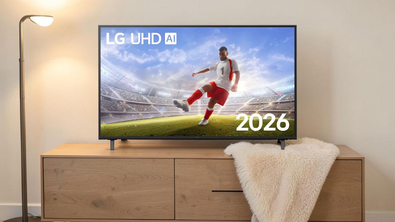 Smart TV LG 55 Inch UHD AI 4K 2026 55UA8055PSA được trang bị độ phân giải 4K Ultra HD.