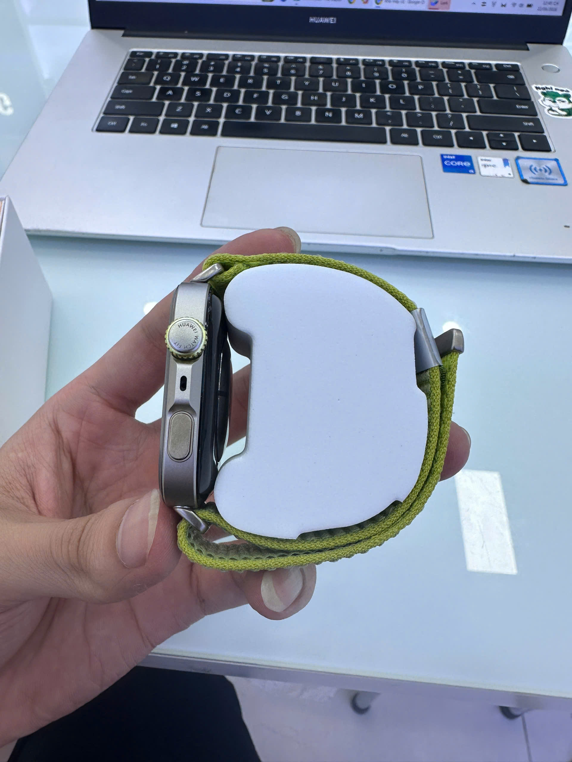 ĐỒNG HỒ THÔNG MINH(WATCH)HUAWEI SYA-B29 FIT 4 Pro/DÂY Nylon/XANH LÁ