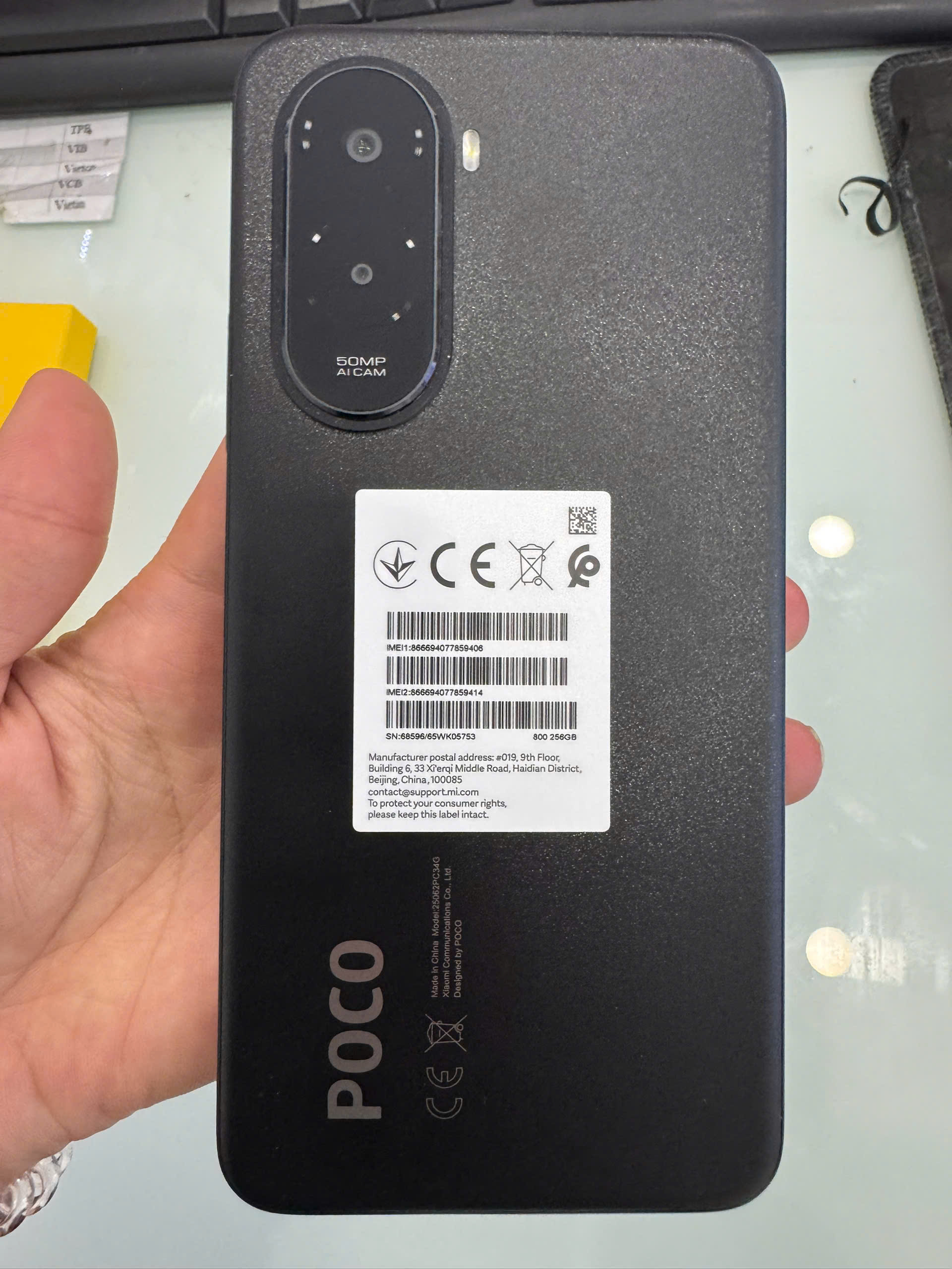 ĐIỆN THOẠI DI ĐỘNG (TEL) POCO M7 6.9"/SNAP 685/8G/256G/50MP+QVGA/8MP/7000mAh (25062PC34G)/ĐEN (6932554451868)