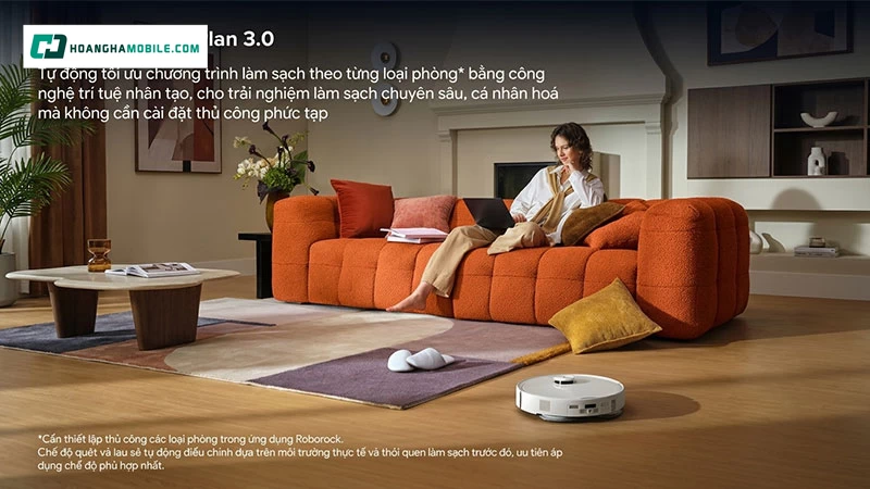 Roborock SmartPlan 3.0 là tính năng giúp tự tối ưu chương trình làm sạch theo từng loại phòng bằng AI. Roborock SmartPlan 3.0 là tính năng giúp tự tối ưu chương trình làm sạch theo từng loại phòng bằng AI.