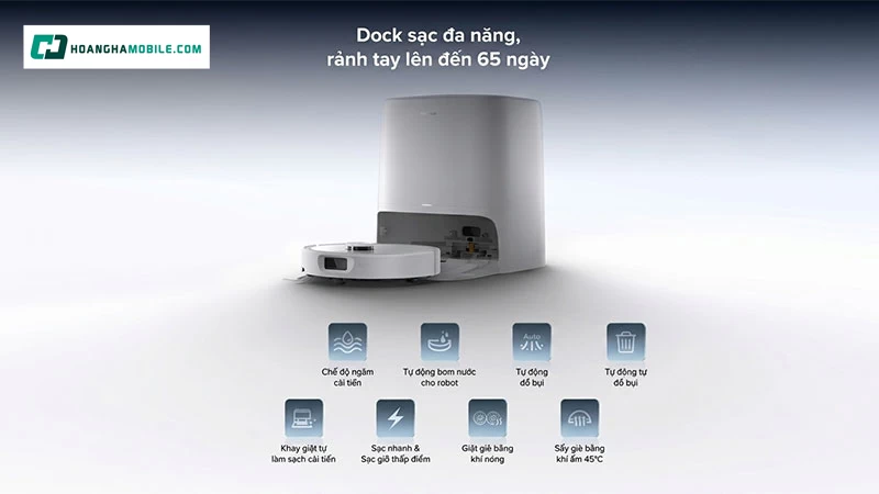 Dock sạc đa năng là một trong những lý do khiến Roborock QRevo 2 Pro khác biệt so với robot hút bụi lau nhà cơ bản. Dock sạc đa năng là một trong những lý do khiến Roborock QRevo 2 Pro khác biệt so với robot hút bụi lau nhà cơ bản.