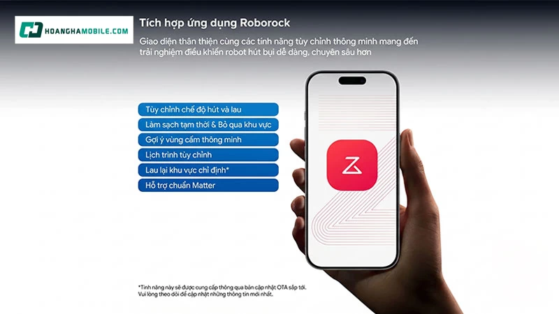 Roborock QRevo 2 Pro được điều khiển qua ứng dụng Roborock. Roborock QRevo 2 Pro được điều khiển qua ứng dụng Roborock.