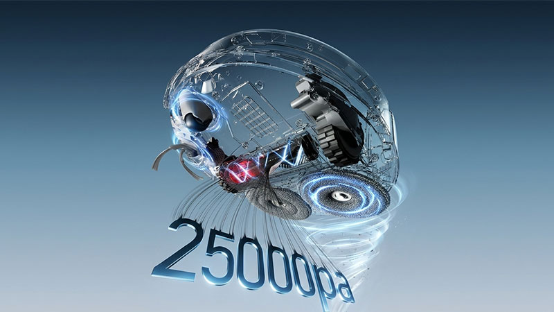 `Roborock QRevo Edge 2 nổi bật với lực hút 25.000Pa.