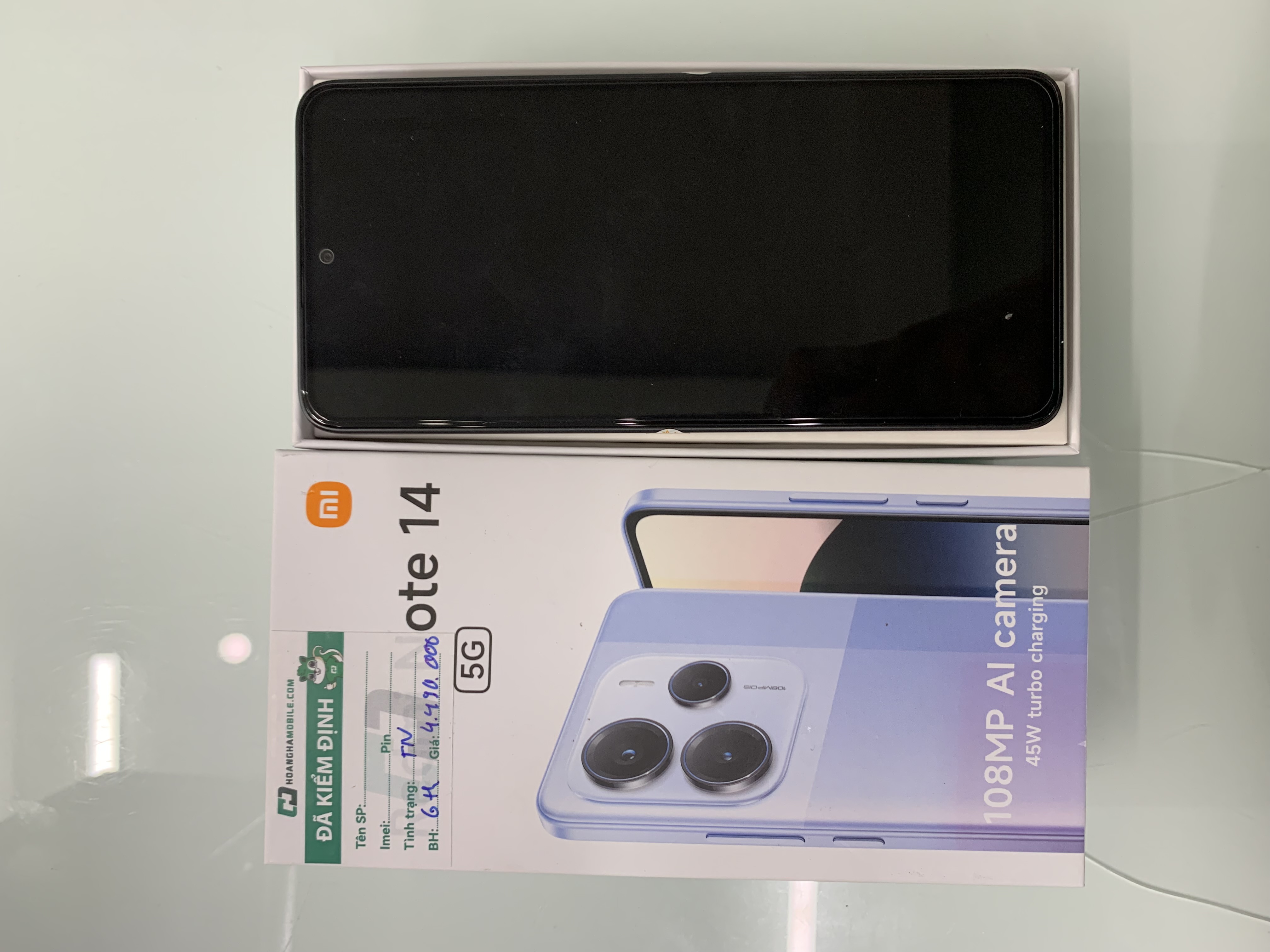 ĐIỆN THOẠI DI ĐỘNG (TEL) REDMI NOTE 14 5G 6.67/MTK D7025 ULTRA/8G/256G/108+8+2MP/20MP/5110mAh (24094RAD4G)/MIDNIGHT BLACK