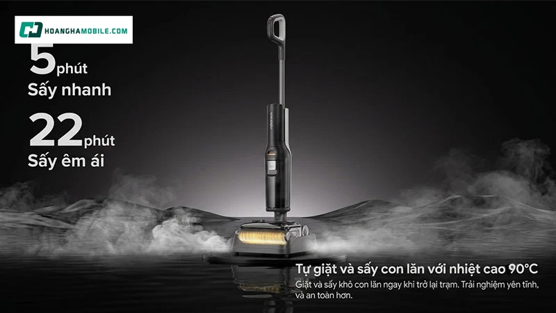 Roborock F25 Gen 2 là khả năng tự giặt và sấy con lăn bằng nhiệt độ cao 90°C. Roborock F25 Gen 2 là khả năng tự giặt và sấy con lăn bằng nhiệt độ cao 90°C.