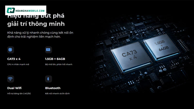 CPU CA73 bốn nhân giúp xử lý các thao tác cơ bản như mở ứng dụng, chuyển nội dung, CPU CA73 bốn nhân giúp xử lý các thao tác cơ bản như mở ứng dụng, chuyển nội dung,