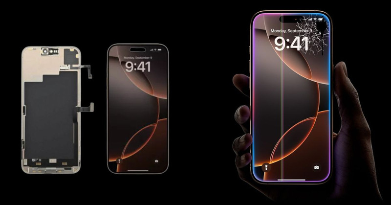 Dịch vụ thay màn hình iPhone 16 Pro Max (zin bóc máy) tại Hoàng Hà Care khôi phục đúng tấm nền nguyên bản tháo từ máy Apple