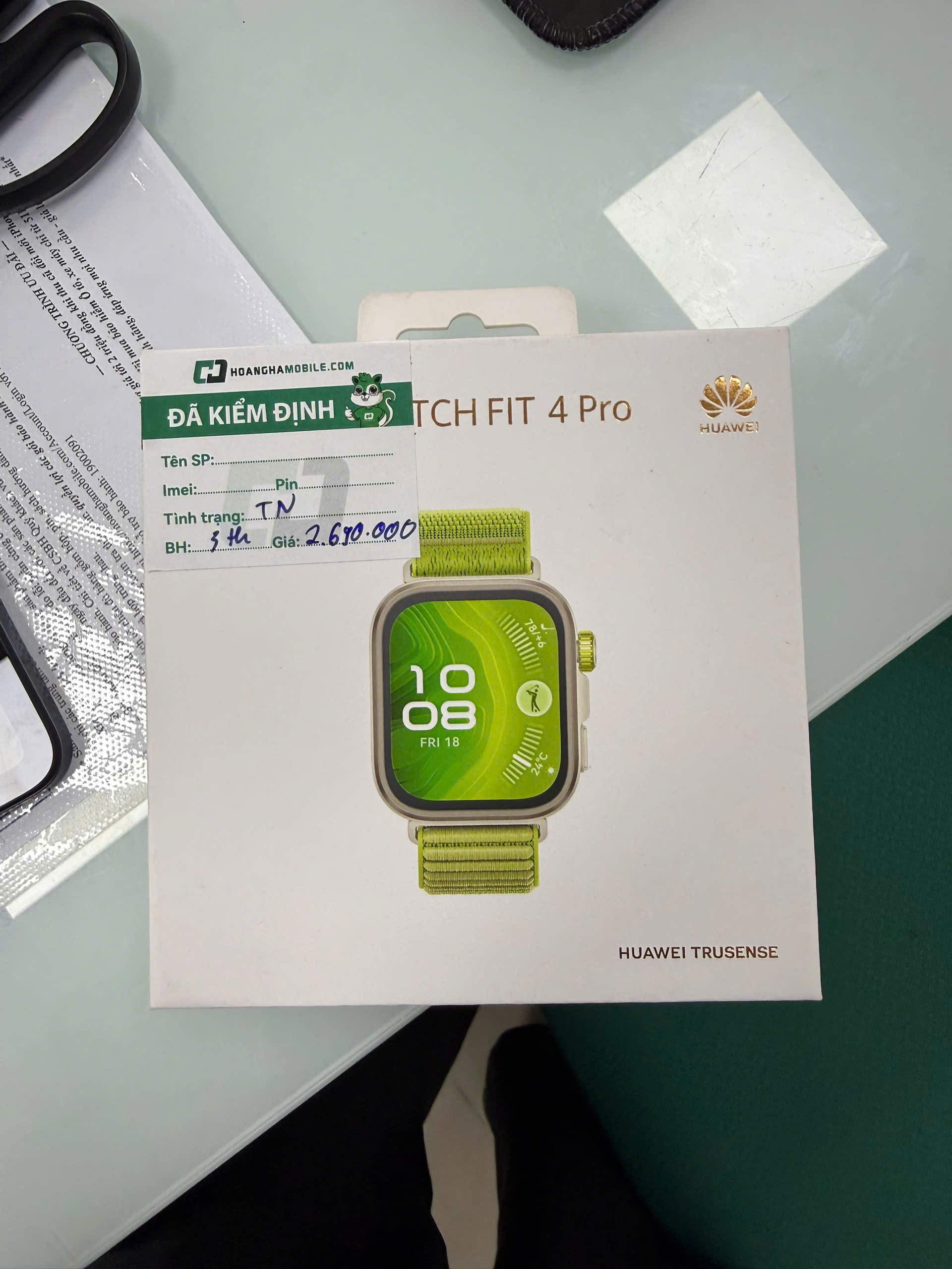 ĐỒNG HỒ THÔNG MINH(WATCH)HUAWEI SYA-B29 FIT 4 Pro/DÂY Nylon/XANH LÁ/ADU_Demo(6942103154485_DM) - 4SPBB25423100705 - HWFT4PXZTN