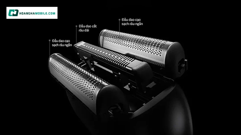 Lưới dao mỏng 0,055mm giúp đầu cạo tiếp cận sát hơn với bề mặt da. Lưới dao mỏng 0,055mm giúp đầu cạo tiếp cận sát hơn với bề mặt da.