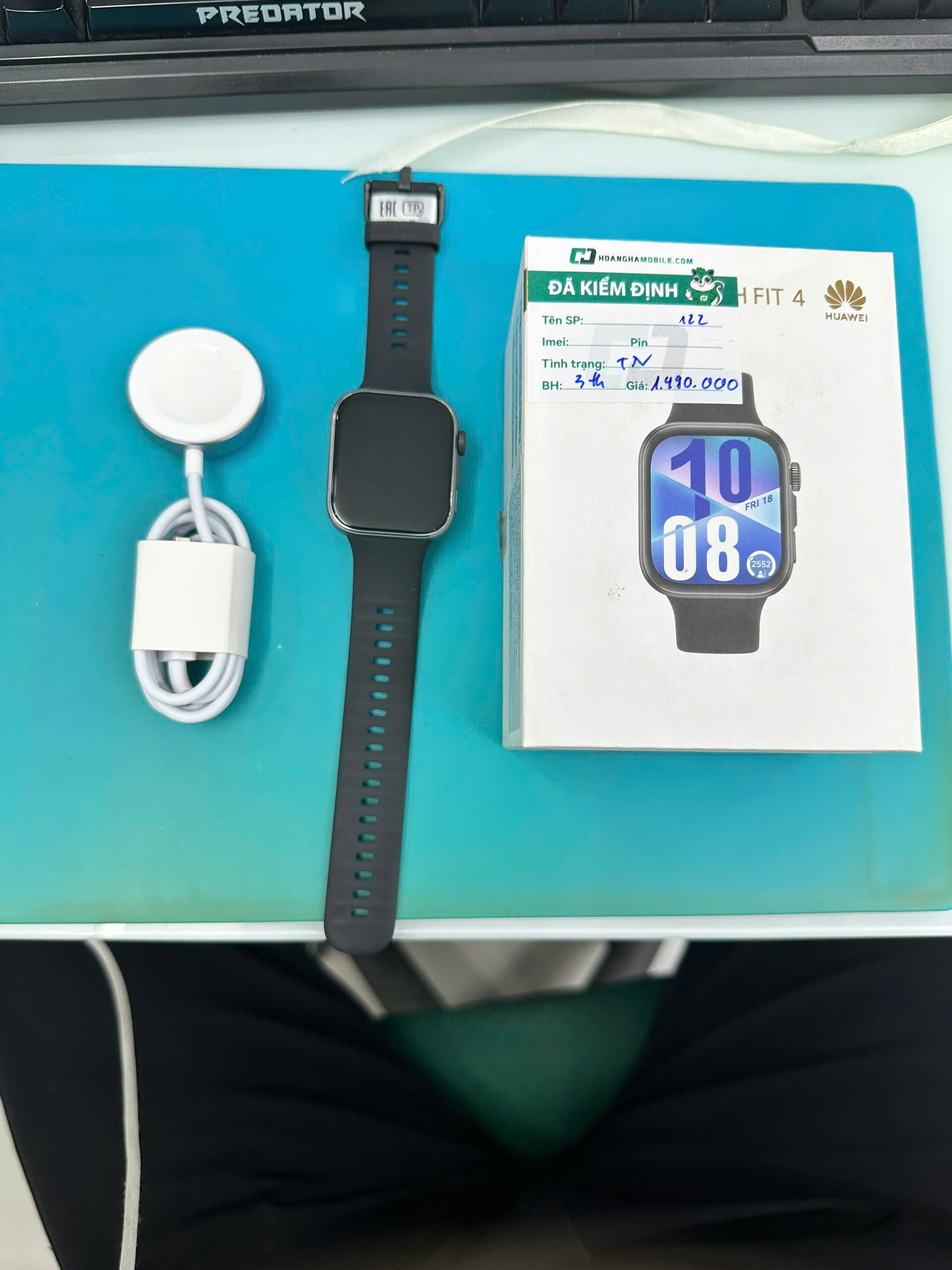 ĐỒNG HỒ THÔNG MINH(WATCH)HUAWEI SYA-B09 FIT 4/DÂY Fluor/ĐEN/ADU_Demo(6942103154423_DM) - 4RZBB25412104427 - HWFT4DZTN