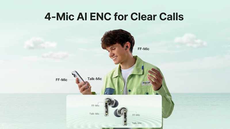 Sản phẩm tích hợp 4 micro kết hợp công nghệ khử ồn môi trường AI ENC